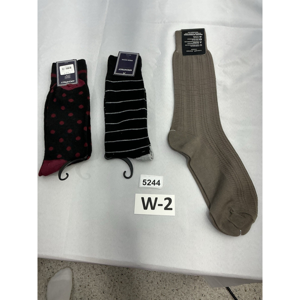 Men’s 3 Pair Dress Socks Assorted Colors 2 Archicect 1 Gian Franco Ruffini NWT - Picture 2 of 6